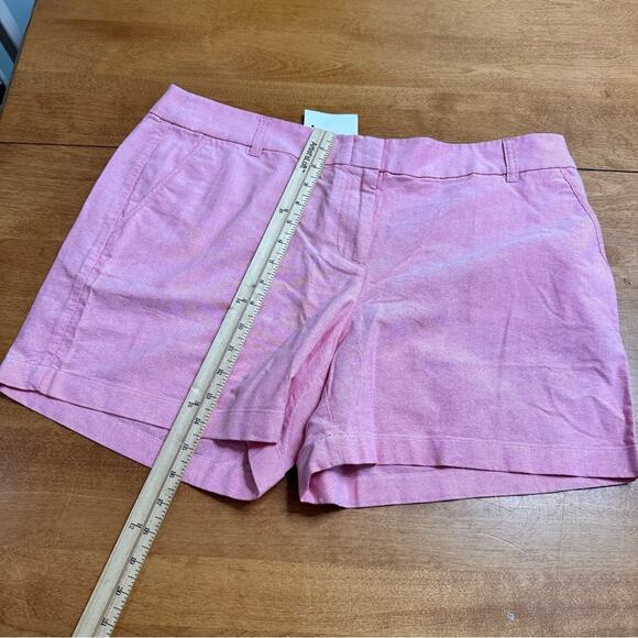 J. Crew Women’s Flat Front Shorts Size 14 City Fit 100% Cotton Pink MidRise Golf - Picture 7 of 9
